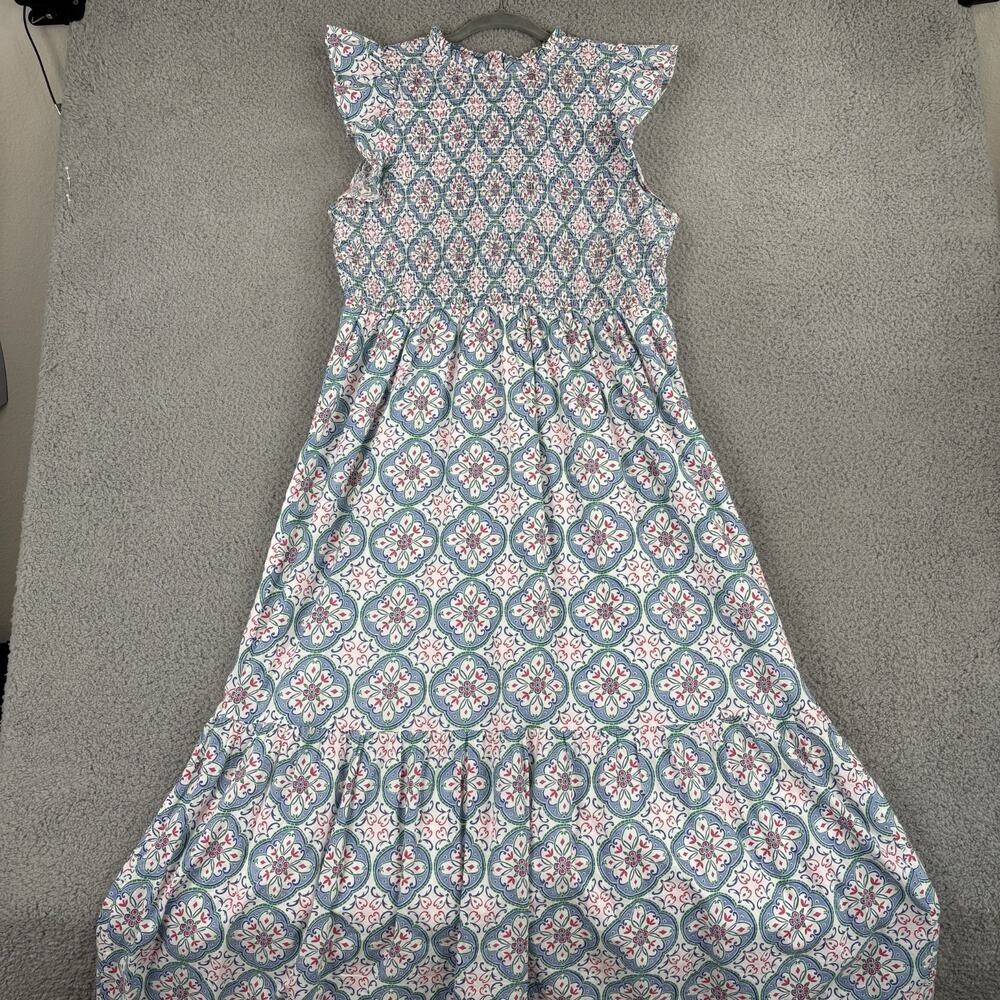 LOFT Cottagecore Maxi Dress 12 Floral Beachy Coastal Romantic Tiered Flowy 2022